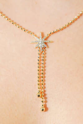 Kuzey Yıldızı Detaylı Kolye Gold - Günün Seçilenleri