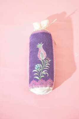 Lale Motifli Keseli Seccade Menekşe - SECCADE