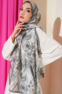 Lalezar Desen Modal Şal Gri - Yılın Fırsatı