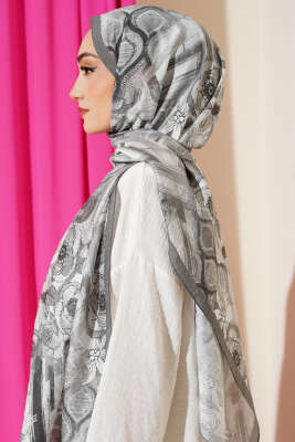 Lalezar Desen Modal Şal Gri - Yılın Fırsatı