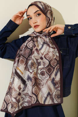 Lalezar Desen Modal Şal Kestane - Yılın Fırsatı