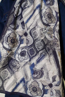 Lalezar Desen Modal Şal Lacivert - Başörtüsü