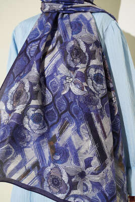 Lalezar Desen Modal Şal Saks - Başörtüsü