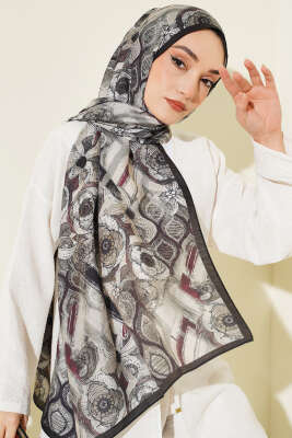 Lalezar Desen Modal Şal Siyah - Yılın Fırsatı