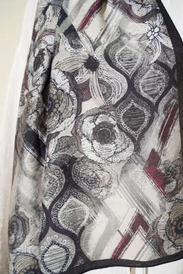 Lalezar Desen Modal Şal Siyah - Yılın Fırsatı