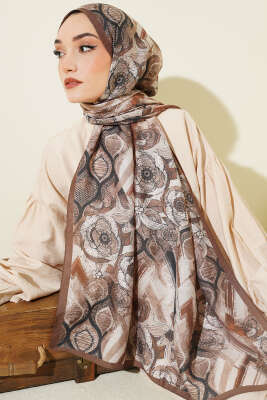 Lalezar Desen Modal Şal Vizon 