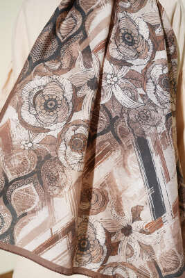 Lalezar Desen Modal Şal Vizon - Yılın Fırsatı