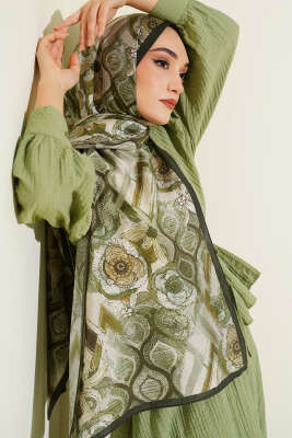 Lalezar Desen Modal Şal Zümrüt - Başörtüsü