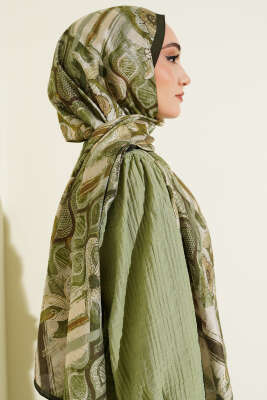 Lalezar Desen Modal Şal Zümrüt - Başörtüsü