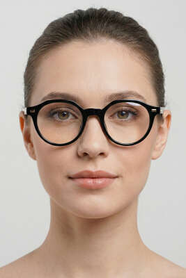 Lara Serisi Şeffaf Gözlük Siyah - DISEGNO TEKSTİL