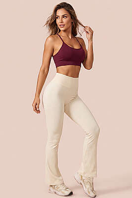 Lastikli Askılı Büstiyer Vişne - Sporcu Sütyeni 