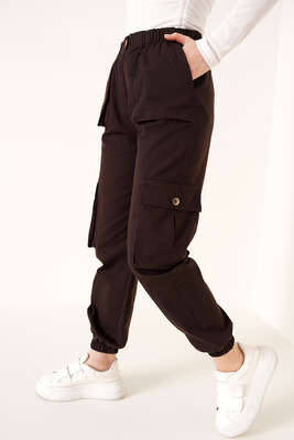 Lastikli Kargo Pantolon Kahve - 300-500 TL Ürünler