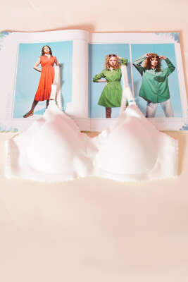 Lazer Kesim Destekli Sütyen Ekru - ECEM YILDIZ