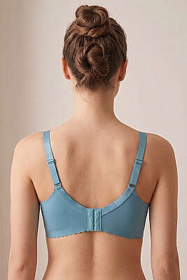 Lazer Kesim Destekli Sütyen Mavi - Toparlayıcı Sütyen / Minimizer Sütyen