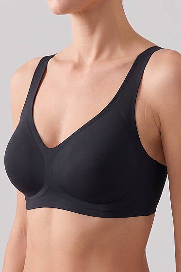 Lazer Kesim Dikişsiz Toparlayıcı Sütyen Siyah - Toparlayıcı Sütyen / Minimizer Sütyen