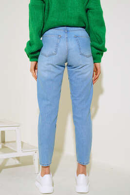 Lazer Sökük Kot Pantolon Buz Mavisi - Yılın Fırsatı