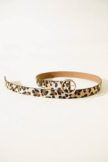 Leopar Desen Kemer Asorti 2 - Süet Kemer