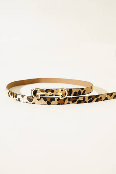 Leopar Desen Kemer Asorti 4 - Süet Kemer