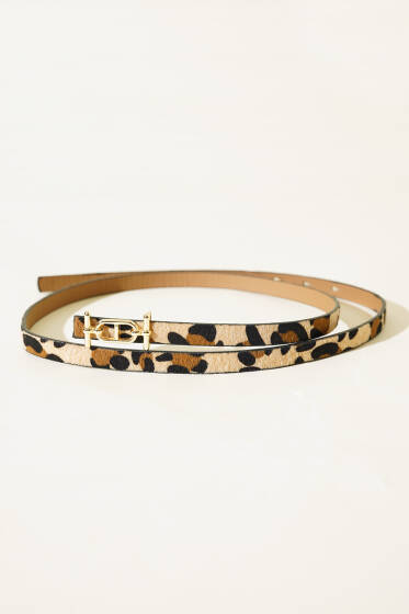 Leopar Desen Kemer Asorti 5 - Süet Kemer