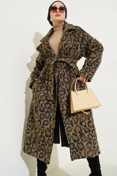 Leopar Desen Kuşaklı Kaban Leopar - Kaban