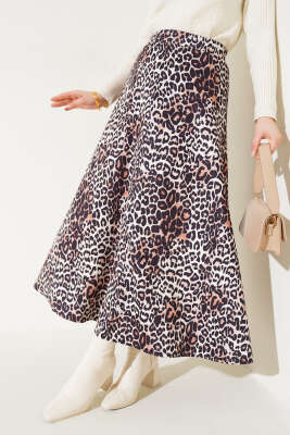 Leopar Desen Scuba Etek Bej - TEGOE