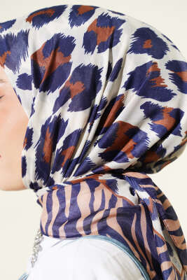 Leopar Desenli Soft Eşarp Parlement - Başörtüsü