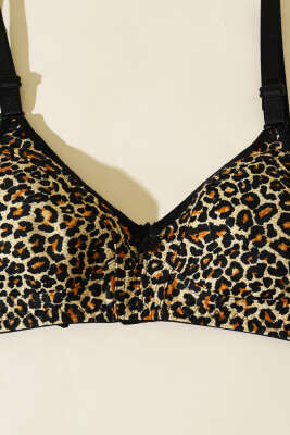 Leopar Desenli Toparlayıcı Sütyen Leopar - Desteksiz Sütyen