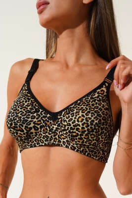 Leopar Desenli Toparlayıcı Sütyen Leopar - Toparlayıcı Sütyen / Minimizer Sütyen