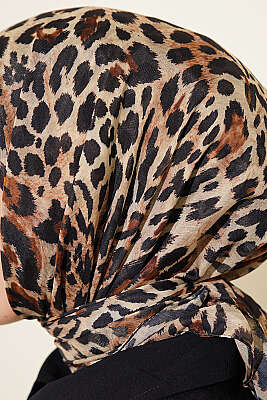 Leopar Serisi Cotton Eşarp Asorti 11 - Başörtüsü