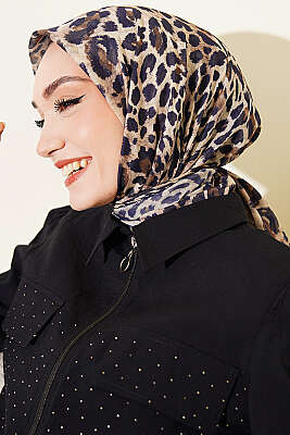 Leopar Serisi Cotton Eşarp Asorti 12 