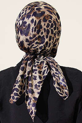 Leopar Serisi Cotton Eşarp Asorti 12 - Başörtüsü