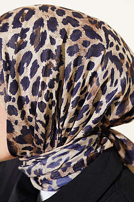 Leopar Serisi Cotton Eşarp Asorti 12 - Başörtüsü