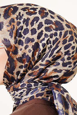 Leopar Serisi Cotton Eşarp Asorti 14 - Başörtüsü