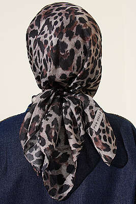 Leopar Serisi Cotton Eşarp Asorti 15 - Başörtüsü