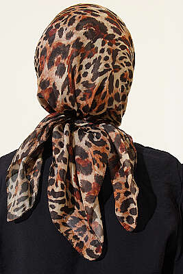 Leopar Serisi Cotton Eşarp Asorti 2 - Başörtüsü