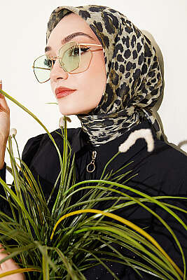 Leopar Serisi Cotton Eşarp Asorti 3 - SİNEM EŞARP