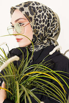 Leopar Serisi Cotton Eşarp Asorti 3 - Başörtüsü