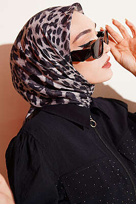 Leopar Serisi Cotton Eşarp Asorti 5 - SİNEM EŞARP