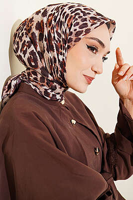 Leopar Serisi Cotton Eşarp Asorti 6 - SİNEM EŞARP