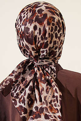 Leopar Serisi Cotton Eşarp Asorti 6 - Başörtüsü