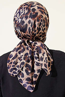 Leopar Serisi Cotton Eşarp Asorti 8 - Başörtüsü