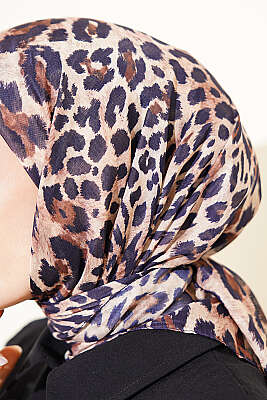 Leopar Serisi Cotton Eşarp Asorti 8 - Başörtüsü