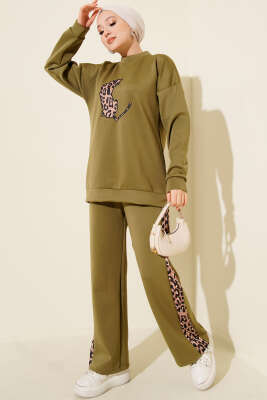 Leopar Şeritli İkili Scuba Takım Çağla Yeşili 