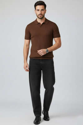 Likralı Cepli Erkek Kot Pantolon Siyah - Erkek Jean