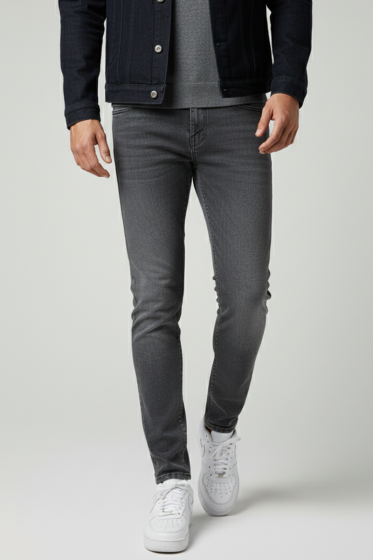 Likralı Dar Erkek Pantolon Füme - Erkek Pantolon