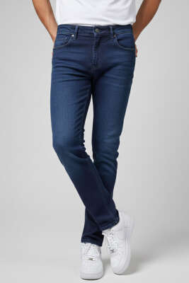 Likralı Erkek Pantolon Lacivert - DEEP BROWN