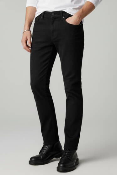 Likralı Gabardin Erkek Pantolon Siyah - Erkek Pantolon