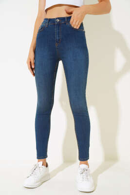 Likralı Skinny Jean Pantolon Kot - Kadın Giyim Modelleri