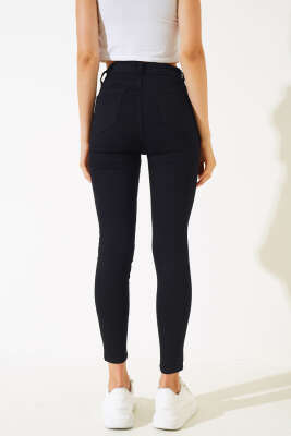 Likralı Skinny Jean Pantolon Siyah - Kadın Giyim Modelleri