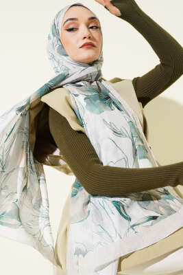 Lilyum Desen Bambu Kraş Şal Taş 